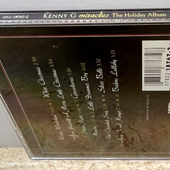 Kenny G Miracles The Holiday Album CD Smooth Jazz Christmas Music 11 Tracks 1994 - Picture 6 of 6